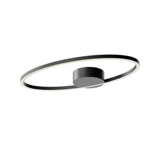 LEO modern LED mennyezeti lámpa, matt fekete, 29W, CCT, 1501lm