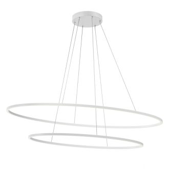 LEO modern LED függőlámpa, matt fehér, 108W, CCT, 6974lm