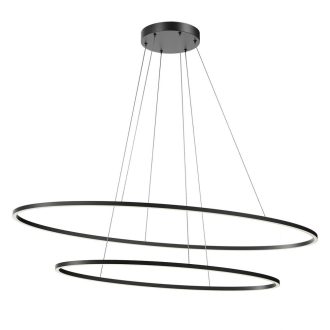 LEO modern LED függőlámpa, matt fekete, 108W, CCT, 6974lm