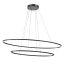 LEO modern LED függőlámpa, matt fekete, 108W, CCT, 6974lm