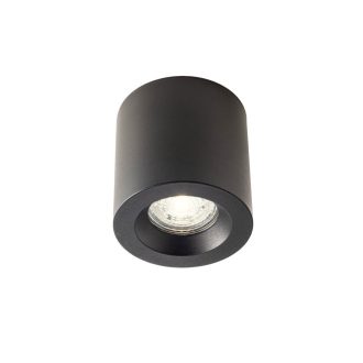 PRATO modern mennyezeti lámpa 1xGU10, matt fekete, max. 35W, kerek