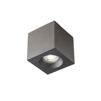 PRATO modern mennyezeti lámpa 1xGU10, matt fekete, max. 35W, szögletes