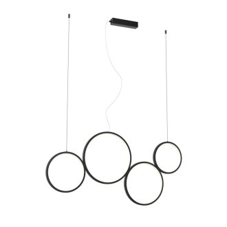 ATHENA modern LED függőlámpa, matt fekete, 40W, CCT, 3330lm