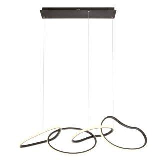 BIAS modern LED függőlámpa, matt fekete, 90W, CCT, 7183lm