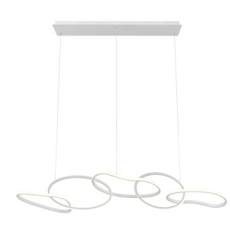 BIAS modern LED függőlámpa, matt fehér, 120W, CCT, 9433lm
