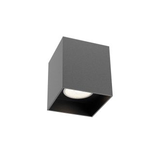 CORINTH modern mennyezeti lámpa 1xGU10, matt fekete, H9.1 cm, max. 7W