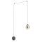 KHADI modern LED fali/függőlámpa, átmenetes füstszínű, 6W, 3000K, 370lm