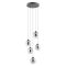 KHADI modern LED függőlámpa, átmenetes füstszínű, 26W, 3000K, 1511lm, Ø43 cm