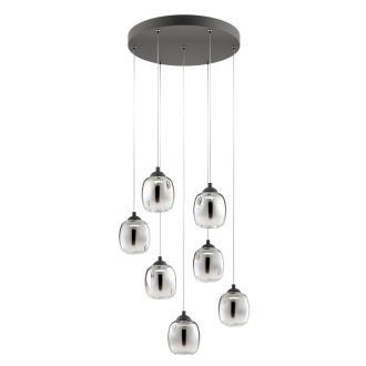 KHADI modern LED függőlámpa, átmenetes füstszínű, 35.5W, 3000K, 2098lm