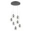 KHADI modern LED függőlámpa, átmenetes füstszínű, 35.5W, 3000K, 2098lm