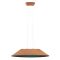 AKIRA modern LED függőlámpa, kávébarna/sötét szürke, 12W, 3000K, 950lm