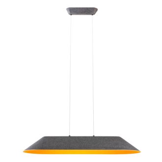 AKIRA modern LED függőlámpa, sötét szürke/narancs, 23.5W, 3000K, 1850lm