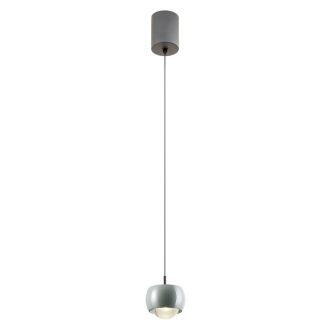 AVES modern LED függőlámpa, világos fényes szürke, 12W, 3000K, 720lm