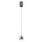 AVES modern LED függőlámpa, világos fényes szürke, 12W, 3000K, 720lm