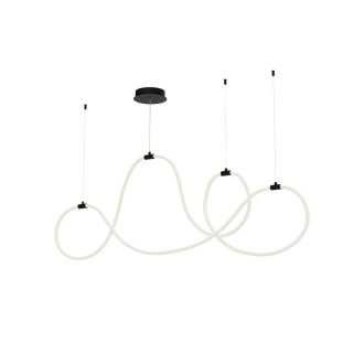 HENK modern LED függőlámpa, matt fekete, 54W, 3000K, 2700lm