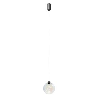 IRIDES modern LED függőlámpa, matt fekete/dikroikus, 5W, 3000K, 404lm