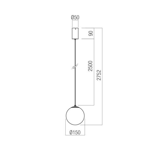 IRIDES modern LED függőlámpa, matt fekete/dikroikus, 5W, 3000K, 404lm