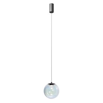 IRIDES modern LED függőlámpa, matt fekete/dikroikus, 7W, 3000K, 463lm