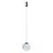 IRIDES modern LED függőlámpa, matt fekete/dikroikus, 7W, 3000K, 463lm