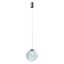 IRIDES modern LED függőlámpa, matt fekete/dikroikus, 10W, 3000K, 645lm