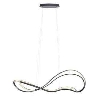 TEMPEST modern LED függőlámpa, matt fekete, 58W, 3000K, 4060lm