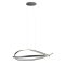 IMPULS modern LED függőlámpa, matt fekete, 38W, 3000K, 2660lm