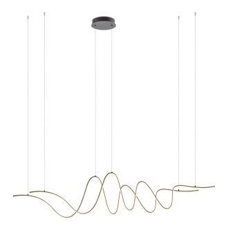 IMPULS modern LED függőlámpa, matt fekete, 68W, 3000K, 4760lm
