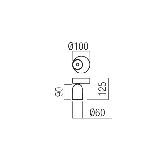 KOBE modern LED fali/mennyezeti lámpa, matt fekete/ezüstös kávébarna, 8.5W, 3000K, 613lm
