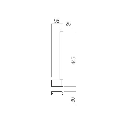 CITYLINE modern LED fali lámpa, matt fekete, 8.5W, 3000K, 375lm