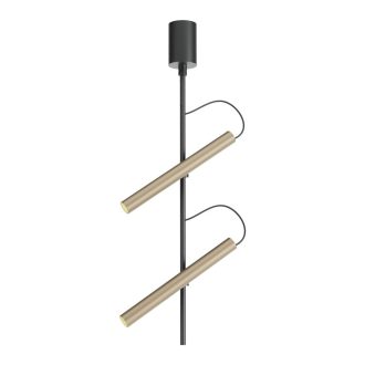 PRAXI modern LED mennyezeti lámpa, matt fekete/ezüstös kávébarna, 14.6W, 3000K, 769lm