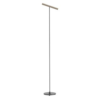 PRAXI modern LED állólámpa, matt fekete/ezüstös kávébarna, 8.3W, 3000K, 389lm