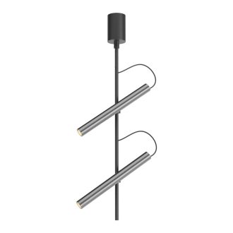 PRAXI modern LED mennyezeti lámpa, matt fekete/füstös nikkel, 14.6W, 3000K, 769lm