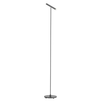 PRAXI modern LED állólámpa, matt fekete/füstös nikkel, 8.3W, 3000K, 389lm