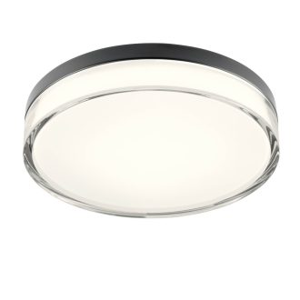 FRISBI modern LED mennyezeti lámpa, matt fekete, 18W, 3000/4000K, 915lm