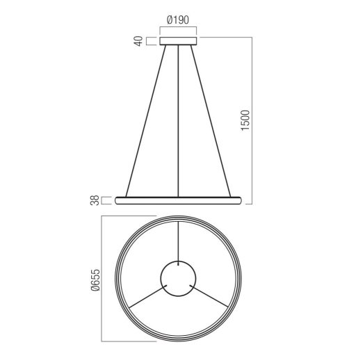 VANCE modern LED függőlámpa, fényes bézs, 35W, CCT, 3534lm