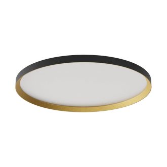 DAMA modern LED mennyezeti lámpa, matt fekete/arany, 50W, CCT, 4932lm