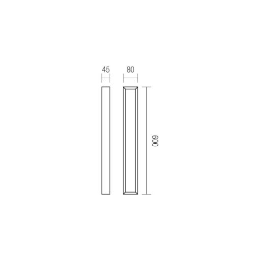 HORIZON modern LED fali lámpa, matt fehér, 24W, 3000/4000K, 1460lm