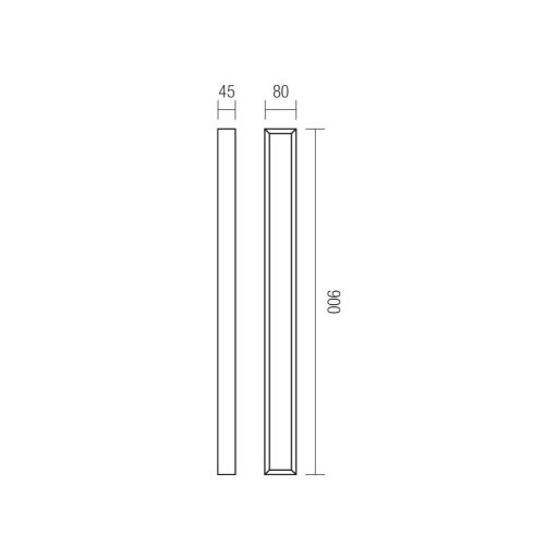 HORIZON modern LED fali lámpa, matt fehér, 30W, 3000/4000K, 1670lm