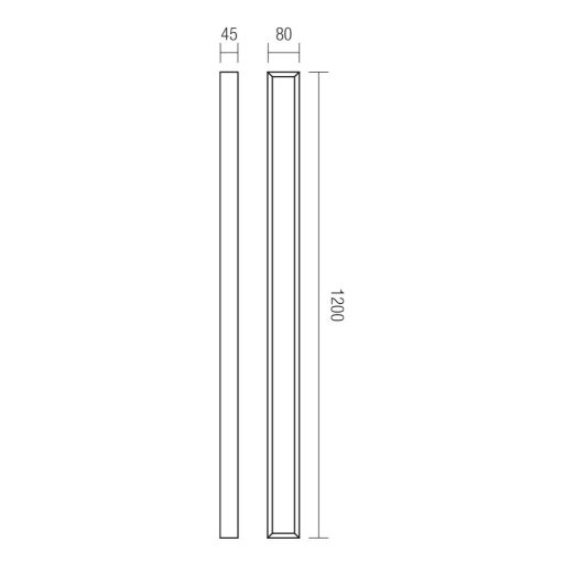 HORIZON modern LED fali lámpa, króm, 36W, 3000/4000K, 2120lm