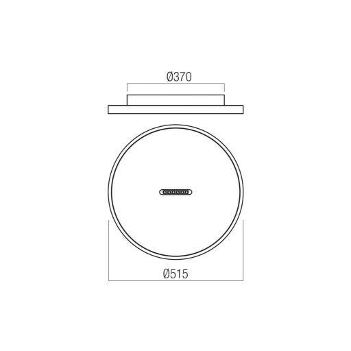 BUTTON modern LED mennyezeti lámpa, matt fehér, 44W, 3000K, 2986lm