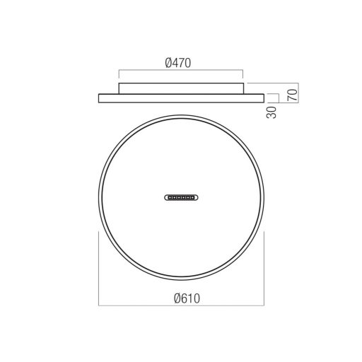 BUTTON modern LED mennyezeti lámpa, matt fehér, 52W, 3000K, 3480lm