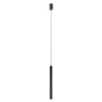 NIKOS modern LED függőlámpa, matt fekete, 8W, 3000K, 408lm, H35 cm