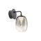 DROP modern LED fali lámpa, matt fekete/átmenetes füstszínű, 6W, 3000K, 420lm