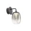 DROP modern LED fali lámpa, matt fekete/átmenetes füstszínű, 6W, 3000K, 420lm