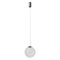 IRIDES modern LED függőlámpa, matt fekete/átlátszó, 10W, 3000K, 645lm