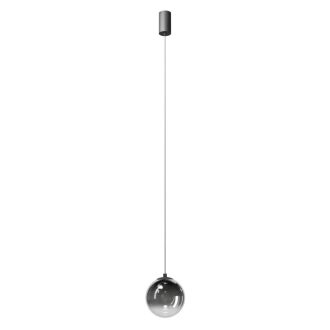 IRIDES modern LED függőlámpa, matt fekete/átmenetes füstszínű, 5W, 3000K, 404lm