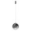 IRIDES modern LED függőlámpa, matt fekete/átmenetes füstszínű, 12W, 3000K, 871lm