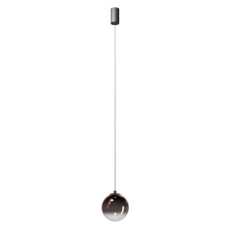 IRIDES modern LED függőlámpa, matt fekete/átmenetes kávébarna, 5W, 3000K, 404lm