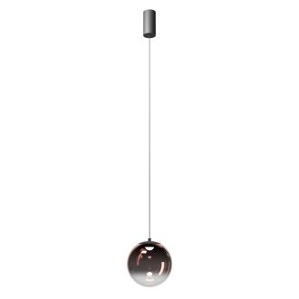 IRIDES modern LED függőlámpa, matt fekete/átmenetes kávébarna, 7W, 3000K, 463lm