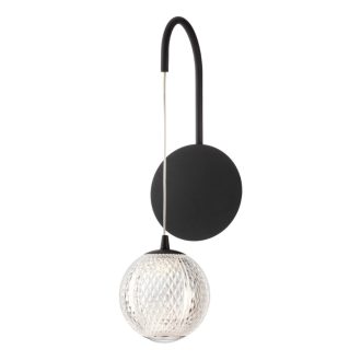 GIANET modern LED fali lámpa, matt fekete, 4W, 3000K, 450lm